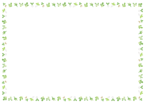 春の七草のフレーム素材のフリーイラスト Clip art of haru-no-nanakusa paper frame