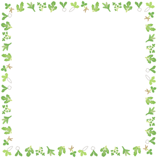 春の七草の正方形フレーム素材