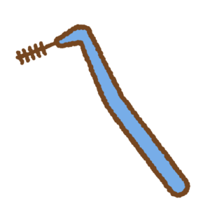 歯間ブラシのフリーイラスト Clip art of interdental-brush