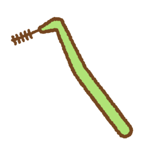 歯間ブラシのフリーイラスト Clip art of interdental-brush