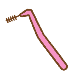 歯間ブラシのフリーイラスト Clip art of interdental-brush