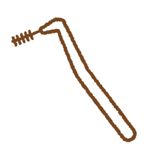 歯間ブラシのフリーイラスト Clip art of interdental-brush