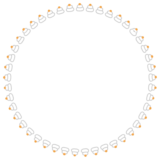 鏡餅の丸フレーム素材