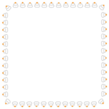 鏡餅の正方形フレーム素材のフリーイラスト Clip art of kagamimochi square frame