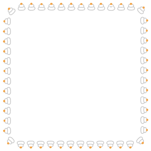 鏡餅の正方形フレーム素材