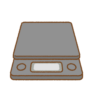 キッチンスケールのフリーイラスト Clip art of kitchen-scale