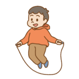 縄跳びする子供のフリーイラスト Clip art of jump-rope