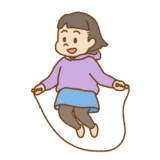 縄跳びする子供のフリーイラスト Clip art of jump-rope