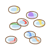 おはじきのフリーイラスト Clip art of ohajiki