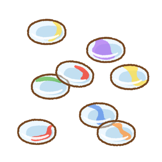 おはじきのイラスト