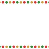 クリスマスカラーのお花紙のフレーム素材