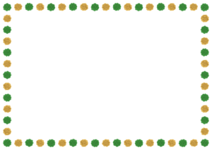 クリスマスカラーのお花紙のフレーム素材のフリーイラスト Clip art of christmas ohanagami paper frame