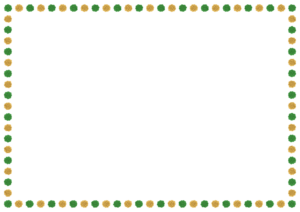 クリスマスカラーのお花紙のフレーム素材のフリーイラスト Clip art of christmas ohanagami paper frame