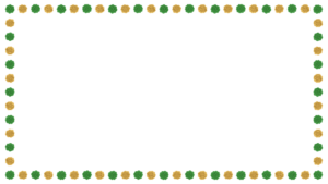 クリスマスカラーのお花紙の映像フレーム素材のフリーイラスト Clip art of christmas ohanagami video frame