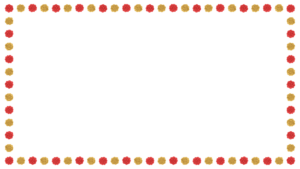 クリスマスカラーのお花紙の映像フレーム素材のフリーイラスト Clip art of christmas ohanagami video frame