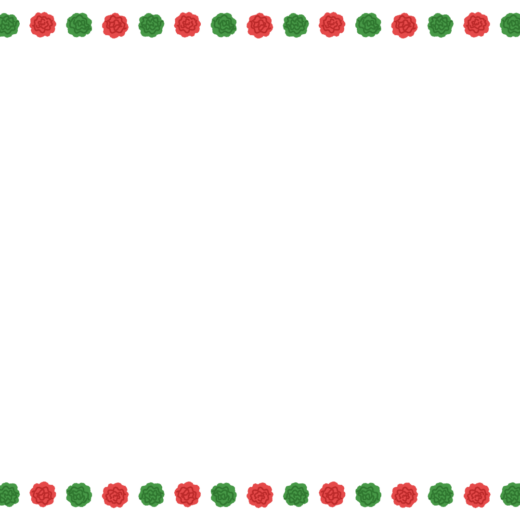 クリスマスカラーのお花紙の映像フレーム素材