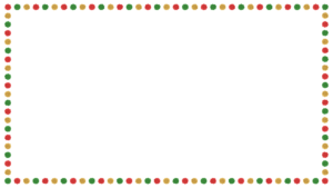 クリスマスカラーのお花紙の映像フレーム素材のフリーイラスト Clip art of christmas ohanagami video frame