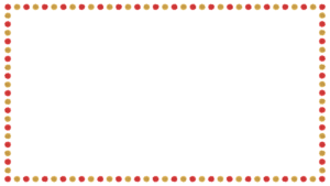 クリスマスカラーのお花紙の映像フレーム素材のフリーイラスト Clip art of christmas ohanagami video frame