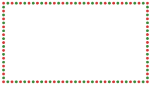 クリスマスカラーのお花紙の映像フレーム素材のフリーイラスト Clip art of christmas ohanagami video frame