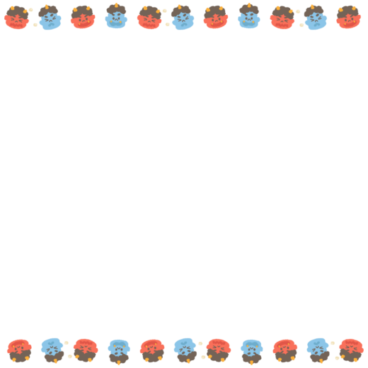 鬼のフレーム素材