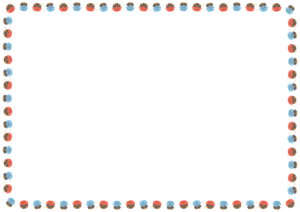 鬼のフレーム素材のフリーイラスト Clip art of oni paper frame