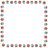 鬼の正方形フレーム素材