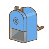 鉛筆削りのフリーイラスト Clip art of pencil-sharpener