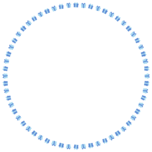 プレゼントの丸フレーム素材のフリーイラスト Clip art of present-box circle frame
