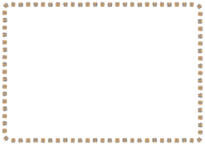 プレゼントのフレーム素材のフリーイラスト Clip art of present paper frame