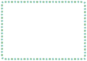 プレゼントのフレーム素材のフリーイラスト Clip art of present paper frame
