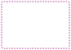 プレゼントのフレーム素材のフリーイラスト Clip art of present paper frame