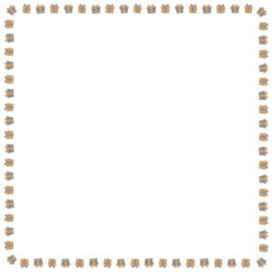 プレゼントの正方形フレーム素材のフリーイラスト Clip art of present-box square frame