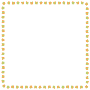 プレゼントの正方形フレーム素材のフリーイラスト Clip art of present-box square frame