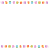 プレゼントの映像フレーム素材のフリーイラスト Clip art of present-box video frame