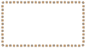 プレゼントの映像フレーム素材のフリーイラスト Clip art of present-box video frame