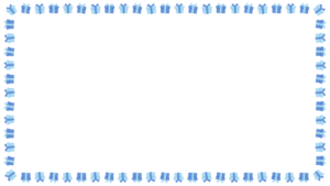 プレゼントの映像フレーム素材のフリーイラスト Clip art of present-box video frame