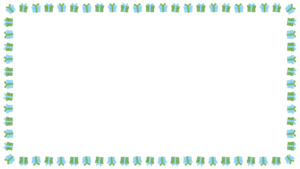 プレゼントの映像フレーム素材のフリーイラスト Clip art of present-box video frame