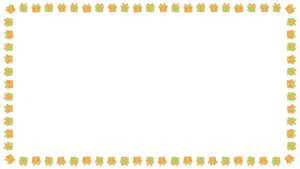 プレゼントの映像フレーム素材のフリーイラスト Clip art of present-box video frame