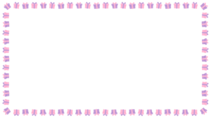 プレゼントの映像フレーム素材のフリーイラスト Clip art of present-box video frame