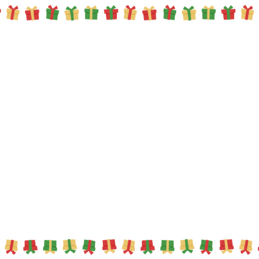 クリスマスカラーのプレゼントの映像フレーム素材