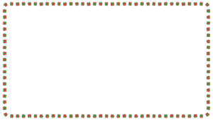 クリスマスカラーのプレゼントの映像フレーム素材のフリーイラスト Clip art of christmas present-box video frame