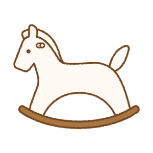 木馬のフリーイラスト Clip art of rocking-horse