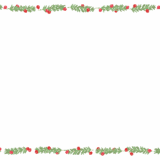 ローズマリーとクランベリーのフレーム素材のフリーイラスト Clip art of rosemary-cranberry paper frame