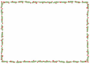 ローズマリーとクランベリーのフレーム素材のフリーイラスト Clip art of rosemary-cranberry paper frame