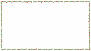 ローズマリーとクランベリーの映像フレーム素材のフリーイラスト Clip art of rosemary-cranberry video frame