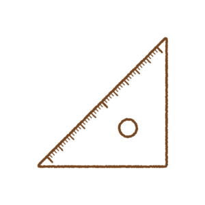 三角定規のフリーイラスト Clip art of set-square