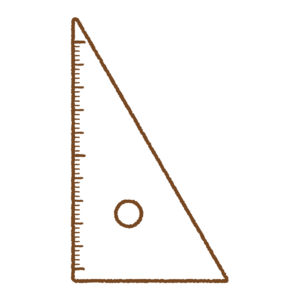三角定規のフリーイラスト Clip art of set-square