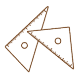三角定規のイラスト