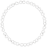 シマエナガの丸フレーム素材