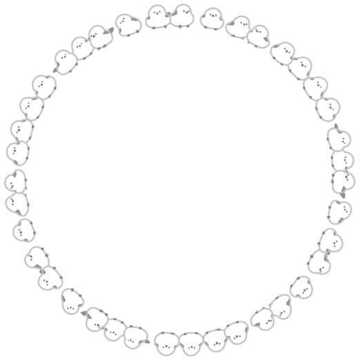 シマエナガの丸フレーム素材